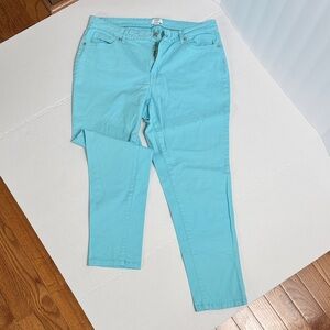 Crown & Ivy Women's Aqua Skinny Jeans